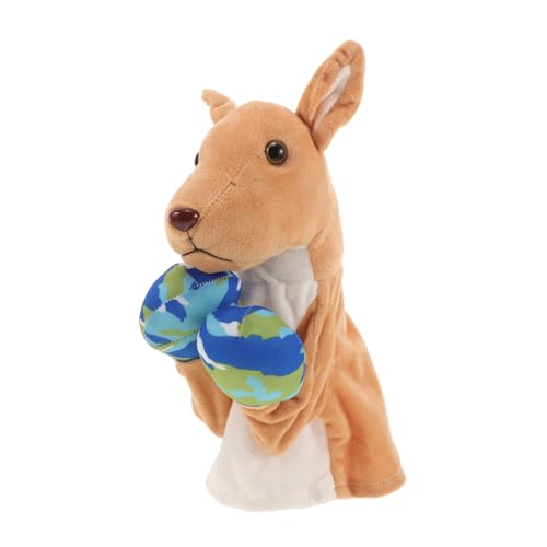 Supvox Känguru- interaktives lustiges Pädagogisches für Plüschtier Kangaroo Puppentheater Handpuppen tierische Handpuppe Plastik Khaki von Supvox