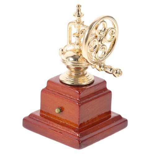 Supvox Kaffeemaschinen-Ornamente für kinderspielzeug kaffeepadmaschine kaffeekapselmaschine Puppenhauslieferungen Miniaturgerätemodell Zinklegierung Golden von Supvox