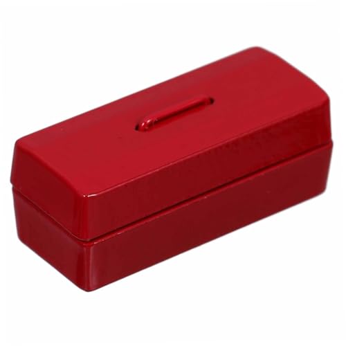 Supvox Kasten Kleine Werkzeugkiste Puppe Zubehör Szene Winzig Miniaturen Dekoration Modern Gebäude Miniatursachen Dollhouse Decor Kreative Miniaturspielzeuge Rot Legierung von Supvox