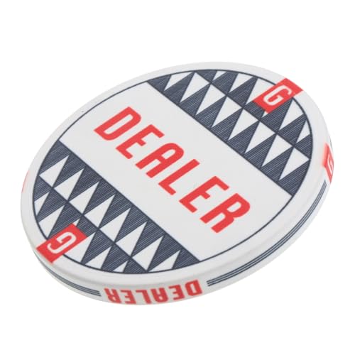 Supvox Keramik Poker Dealer Button Robuster Langlebiger Poker Marker mit Abgerundeten Kanten Multifunktional für Spiele Party und Lernaktivitäten von Supvox
