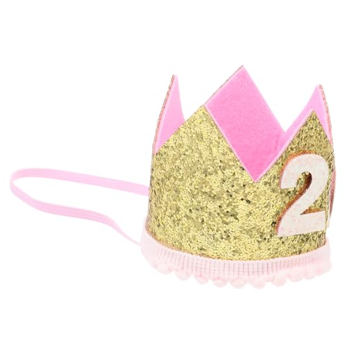 Supvox Kindergeburtstagskrone Stirnband Buchstaben Design für Jährige Mädchen Jungen Krone Partyhaarschmuck Niedliches Geburtstagszubehör von Supvox