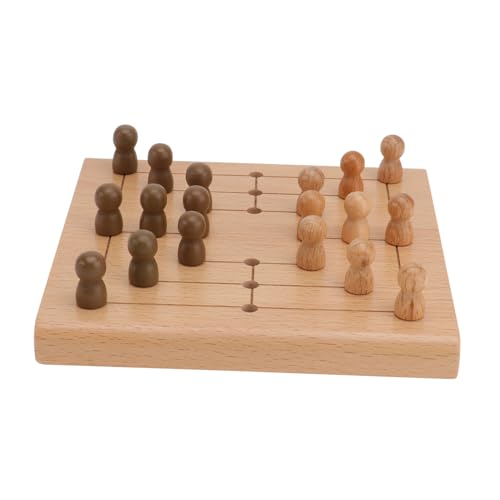 Supvox Kinderparty Spielset Holz Schachbrett mit Glatter Oberfläche und Abgerundeten Ecken Sicheres Brettspiel für Fördert Logisches und Familienunterhaltung von Supvox