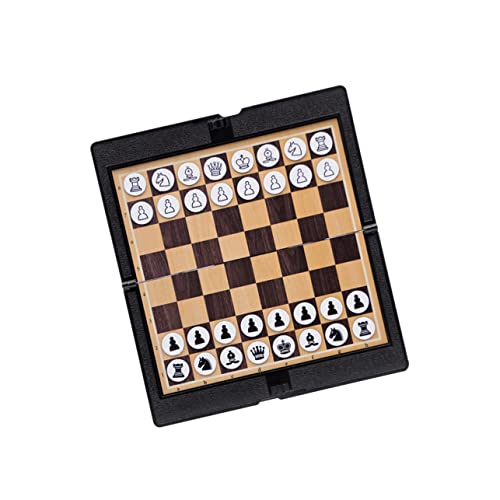 Supvox Klappbares Magnetisches Schachbrett aus Tragbares Schachspiel für Erwachsene Leicht Langlebig für Reisen von Supvox