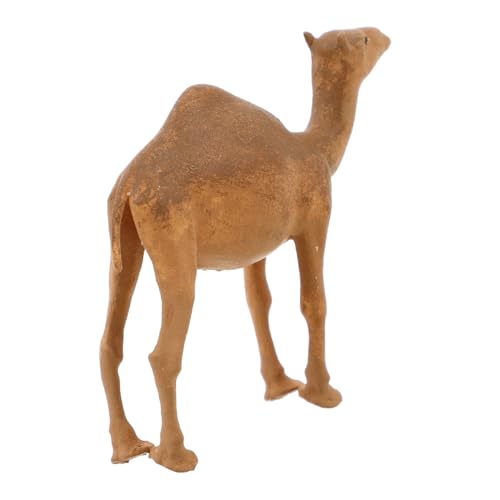 Supvox Kleine Wüstentierfiguren Kamelpuppen Kamelstatue Wüstentierfiguren Wüstenfiguren Kamelfigur Ägyptische Figuren Ausgestopftes Kamel Harz Hellbraun von Supvox