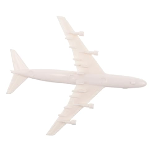 Supvox Kleines Flugzeugmodell Flughafenmodell Modellflugzeug Spielzeugflugzeug Weiß Plastik von Supvox