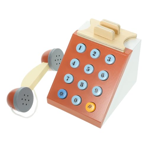 Supvox Kleines Holztelefonspielzeug Für Retro Design Lernspielzeug Für Vorschulkinder Sicheres Und Langlebiges Material Für Eltern Interaktion Fördert von Supvox