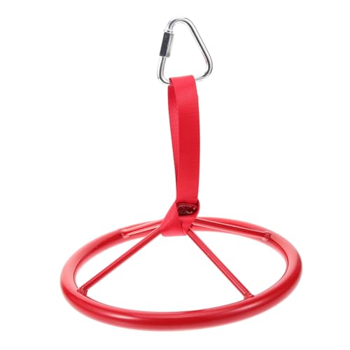 Supvox Kletterring Rot Robuster Trainingshänge Ring für Armkraftaufbau Indoor Outdoor Fitnessgerät für Leicht Transportierbar Fördert Gesundes Wachstum und Körperliche Fitness von Supvox