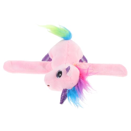 Supvox Knall Knall Party einhornpartydeko Unicorn Toy Schlagarmbänder für Kuscheltiere für Mädchen Party-Slap-Armbänder gefüllte Armbänder Plüsch Rosa von Supvox