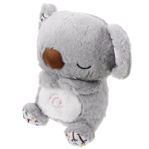 Supvox Koala Spieluhr Atmender Koala Plüschtier Schlaf Schnuller Mit Licht Koala Kuscheltier Faultier Kuscheltiere Zum Schlafen Atmendes Kuscheltier Grau von Supvox