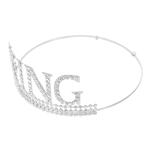 Supvox Königliche Geburtstagskrone für Männer und Jungen Elegante Strass Krone für Cosplay Halloween und Partys Silberne Krone für Festliche Anlässe von Supvox
