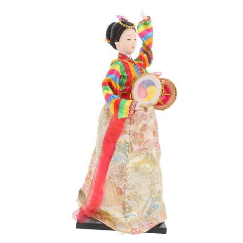 Supvox Koreanische Hanbok Puppe Ornament aus Seide Handgefertigt Traditionelle Asiatische Figur Sammlerobjekt für Wohn und Restaurantdekoration von Supvox