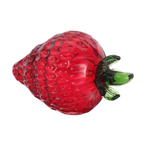 Supvox Kristall Erdbeer -Figur Kristall Desktop Dekoration Glas Früchte Erdbeer -Ornament Tabletop Herzstück Künstliche Fruchtpropie Supvox Kristall Erdbeer -Figur Kristall Desktop Dekoration Glas Früchte Erdbeer -Ornament Tabletop Herzstück Künstliche Fruchtpropie von Supvox