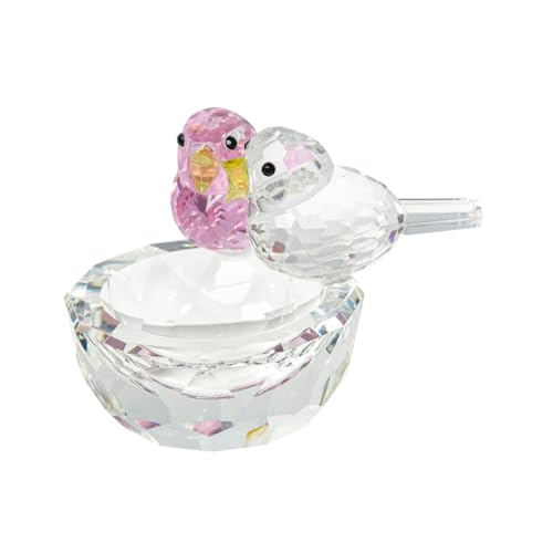 Supvox Kristall Vogel Nest Figurine Ostern Dekoration für Zuhause Büro Vogelhaus Statue Symbol für Liebe und Familie Geeignet für Wohnzimmer und Garten von Supvox