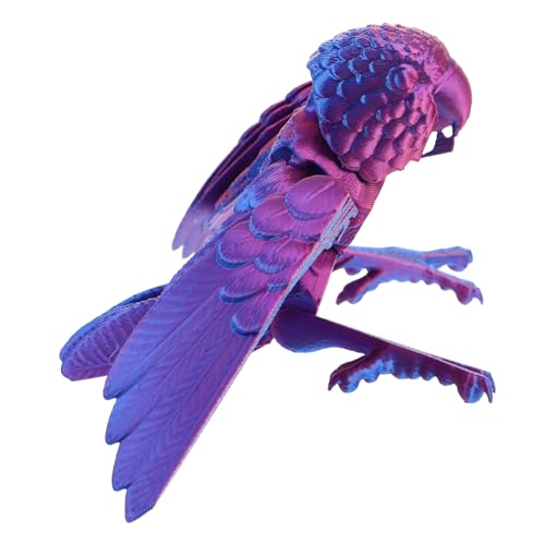 Supvox Künstlicher Papageienschreibtisch Ornament 3D Gedrucktes Papageien Spielzeug Artikulierte Tierstatue Executive Office Für Luftfahrtbegeisterte Kreativen Arbeitsbereich von Supvox