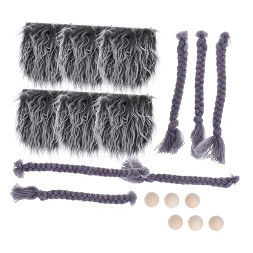 Supvox Künstlicher Zwergenbart Set mit Grauen Zöpfen und Perlen Weiches DIY Bastelmaterial für Handgemachte Gnom Puppen Hautfreundlich Langlebig für Kreative Weihnachtsdeko Supvox Künstlicher Zwergenbart Set mit Grauen Zöpfen und Perlen Weiches DIY Bastelmaterial für Handgemachte Gnom Puppen Hautfreundlich Langlebig für Kreative Weihnachtsdeko von Supvox