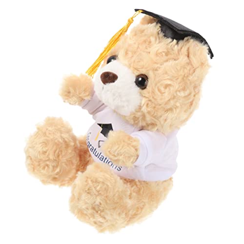 Supvox Kuscheltier Abschlussbär mit Doktorhut Plüschspielzeug für Graduierung Süßer Bär für Studenten für Abschlussfeier und Dekoration von Supvox