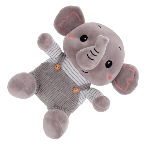 Supvox Plüsch Elefantenpuppe Für Kinderzimmer Stofftier Cartoon Spielzeug Hautfreundlich Kuscheltier Für Neugeborene Und Kleinkinder Grau von Supvox
