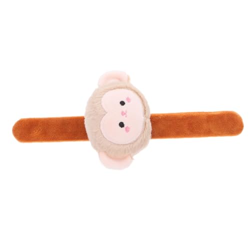 Supvox Kuscheltier Schnapparmband Affe Plüsch Slap Bracelet für Party Zubehör für Geburtstagsfeiern und Veranstaltungen Einzigartiges Braun von Supvox