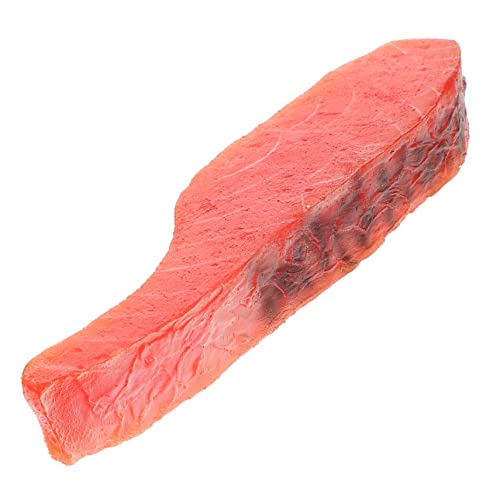 Supvox Lachs-Modell Simulation von Lachsscheiben Modell mit Fischscheiben falsches Lachs-Sushi gefälschtes Fischfleisch realistisches Plastikfleisch künstliche Fleischmodelle PVC von Supvox