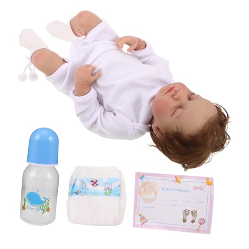 Supvox Lebensechte Puppenbabys Lebendige Babypuppe Reborn Puppen Für Kleinkinder Reborn Babys Babypuppe Kleinkind Spielzeugpuppen Mit Kleidung Bewegliche Babypuppen von Supvox