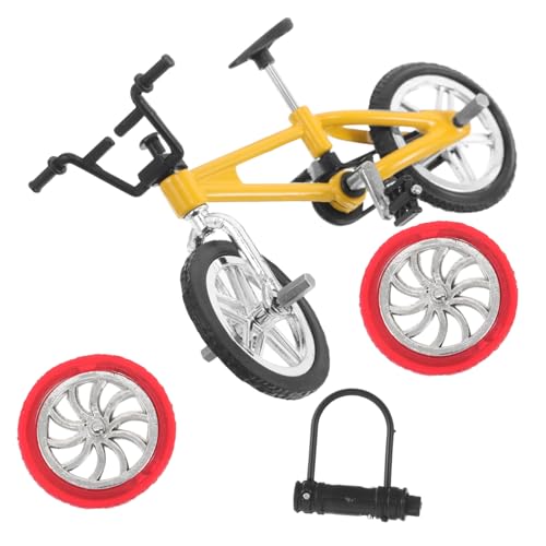 Supvox Legierung Mini Finger Fahrrad Modell Realistisches Mountainbike Kreatives DIY Bicycle Toy Detailgetreues Miniatur Fahrrad für Jungen und Mädchen Dekoratives Finger Bike von Supvox
