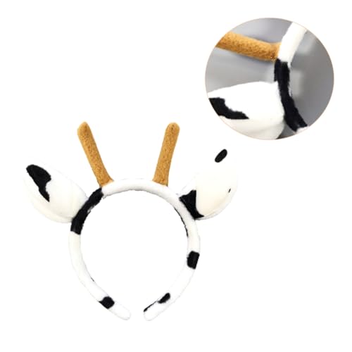 Supvox Leichtes Cow Ear Antlers Haarreif Kostüm Kopfstück für Party Cosplay Dekoration und Foto Requisite von Supvox