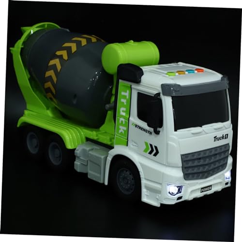 Supvox Licht Sound betriebener Ingenieurspielzeug betonmischer mit Rückziehmotor Detailgetreues Kunststoffmodell Leichtes Baufahrzeug für Kreatives Lernspielzeug und Zufällige Farbe von Supvox