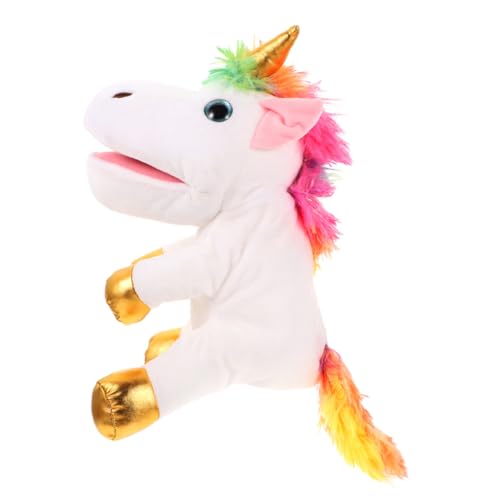 Supvox Lifelike Einhorn Handpuppe für Erwachsene Interaktives Rollenspiel und Storytelling Weiches Plüschtier mit Lebensechtem Design für Geburtstage und Fantasievolles Spiel von Supvox