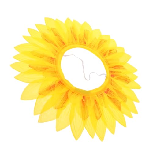 Supvox Lustige Sonnenblumen kopfbedeckung Gelb für Sportfest Party Cosplay Tanz Kostüm Requisite für Mädchen Jungen von Supvox