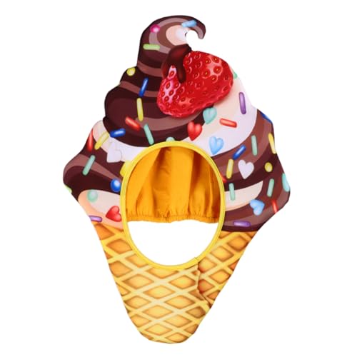 SUPVOX Lustiger Eiscreme Kostümhut Food Party Dekorativer Wiederverwendbarer Food Shaped Headgear für Erwachsene Bequem und Modisch für Karneval Halloween und Fotoshootings von Supvox