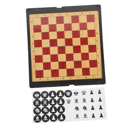 Supvox Magnetisches Schachspiel Tragbar Schachbrett Material Leichtes Reise Schachspiel Set für Familie Freunde Geeignet von Supvox