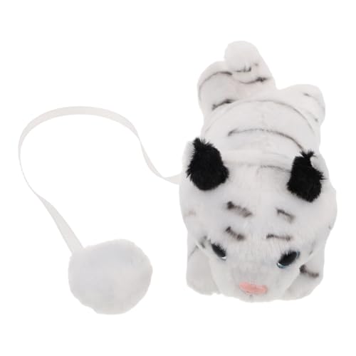 Supvox Magnetpuppe Auf Schulter Simulation Tigerspielzeug Tier Auf Schulter Kleines Tiger-stofftier Künstliche Tigermodelle Tierkuscheltiere Tiermodell Ausgestopfter Tiger Weiß Plüsch von Supvox