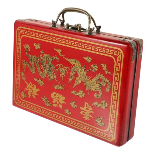 Supvox Mahjong Aufbewahrungsbox mit Tragegriff Vintage PU Leder Aufbewahrungskoffer für Mahjong und Kleinteile Vielseitig Verwendbar für Zuhause Reise und Geschäft Praktische und Supvox Mahjong Aufbewahrungsbox mit Tragegriff Vintage PU Leder Aufbewahrungskoffer für Mahjong und Kleinteile Vielseitig Verwendbar für Zuhause Reise und Geschäft Praktische und von Supvox