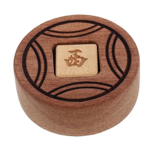Supvox Mahjong -Spiel Planke Schachbrett kleine Mahjong-Würfel Spielwürfel Requisiten tragbare Würfel Partywürfel Spielrequisiten Partygeschenk Würfel für zu Hause Partyzubehör Massivholz von Supvox