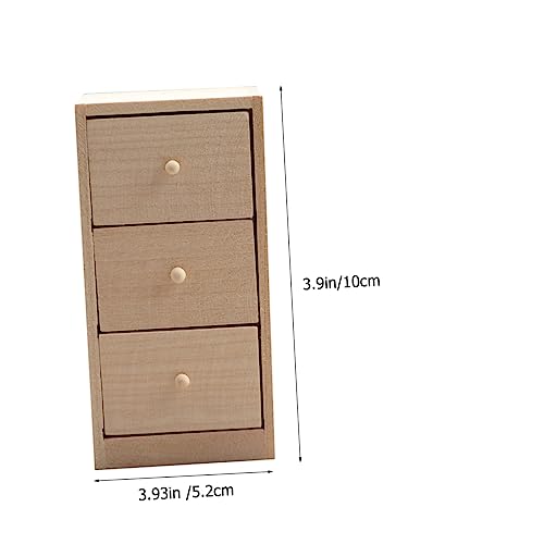 Supvox Maßstab Holz Modernes Sideboard mit Schubladen Dekoratives Miniaturmöbel für Puppenhaus Deko Zubehör für Mini Hauslandschaft von Supvox