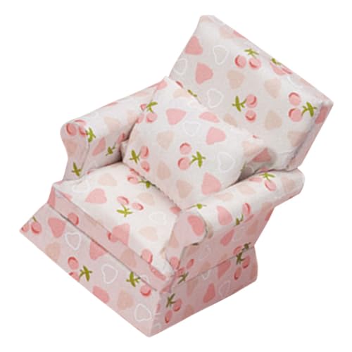 Supvox Maßstab Mini Möbel für Puppenhaus Deko Handgefertigtes Mini Stoffsofa mit Realistischer Form und Zarter Verarbeitung für Puppen und Miniaturwelten von Supvox