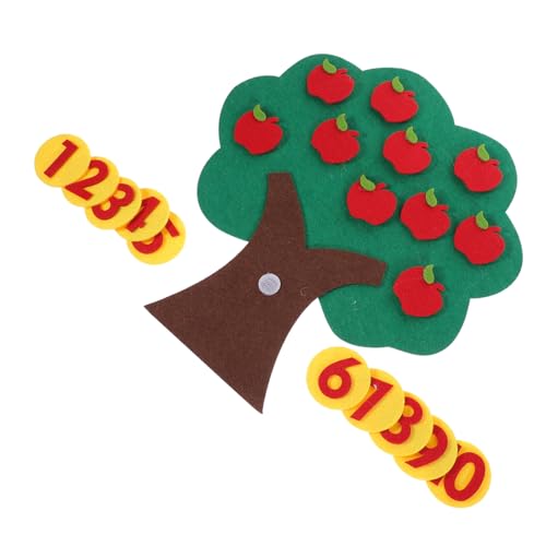 Supvox Mathematik Lernspielzeug Apfel aus Filz Pädagogisch Zahlenerkennung Memory Game für Vorschule Hand Auge Koordination Fördern Geeignet für Kindergarten und Zuhause von Supvox