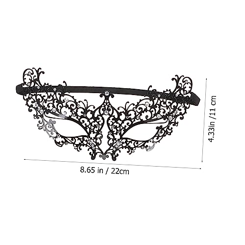 Supvox Metal Half Face Mask Damen Weißer Strass Halloween Party Dekorative Metall Maske für Kostüm Karneval und Maskerade von Supvox