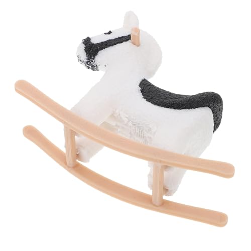 Supvox Mikrotrojaner Mini-puppenhauszubehör Puppenstuhl Für Babys Mini Möbel Dollhouse -schaukelstuhl Schaukelpferd Aus Holz Miniaturmöbel Puppenhaus Schaukelpferd Pla von Supvox