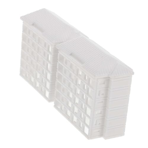 Supvox Mini -Architekturmodell für Gebäude winzig Boden klein Ziegel Häuser Miniaturen zum Basteln Landschaftszubehör Plastik Weiß von Supvox
