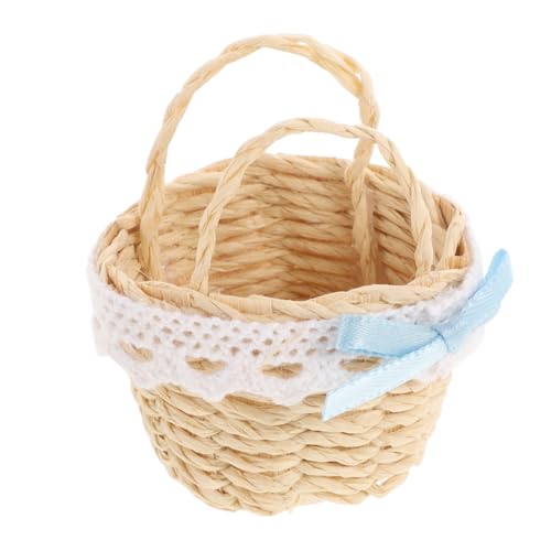 Supvox Mini Bambuskorb Gewebte Mini Körbe rustikal Miniaturkorb zum Basteln für Mini-Picknickkörbe Miniaturkörbe Mini geflochtener Korb Puppenhaus-Miniaturartikel Rattan Supvox Mini Bambuskorb Gewebte Mini Körbe rustikal Miniaturkorb zum Basteln für Mini-Picknickkörbe Miniaturkörbe Mini geflochtener Korb Puppenhaus-Miniaturartikel Rattan von Supvox