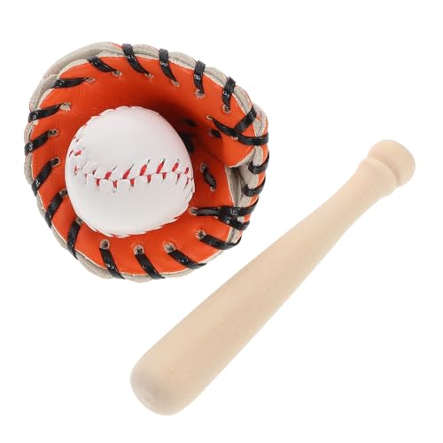 Supvox Mini Baseball Set aus PU und Robustes Mini Sportspielzeug Tragbar und Kompakt Baseballhandschuh Schläger und Ball Rollenspiel und Dekorationszubehör für Bastler Supvox Mini Baseball Set aus PU und Robustes Mini Sportspielzeug Tragbar und Kompakt Baseballhandschuh Schläger und Ball Rollenspiel und Dekorationszubehör für Bastler von Supvox