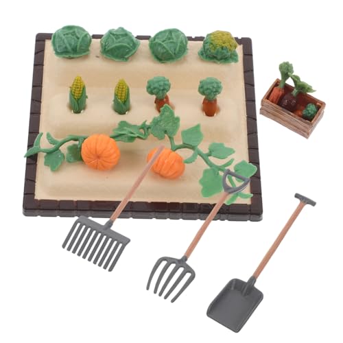 Supvox Mini-Farm Miniaturgemüse Puppenhausdekor Feengarten Zubehör Minigarten Gartenwerkzeuge Mini Dekorative Gartenwerkzeuge Miniatur-Puppenzubehör Puppenhaus-Miniatur-Schaufel Plastik von Supvox