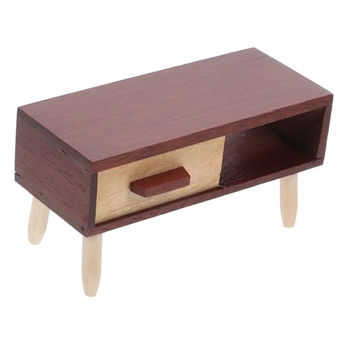 Supvox Mini Fernsehschrank Möbel Puppenhaus Wohnzimmer Puppenhaus Fernseher Couchtisch Puppenhaus Miniatur Puppenhaus Zubehör Puppenhaus Miniatur Couchtisch Puppenhaus Tisch Holz von Supvox