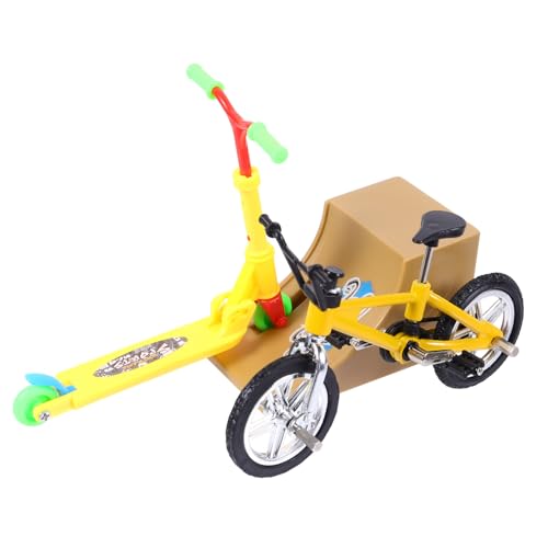 Supvox Mini Finger Toys mit Mini Scooter und Bike Fördert Fingerkoordination und Flexibilität Stressabbauendes Finger Skateboard Geeignet für Freundschaft und Eltern Junge Mädchen Spiele von Supvox
