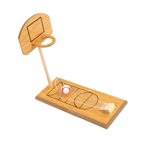 Supvox Mini Holz Basketballspielzeug Tisch Basketballkorb Finger Basketballspiel für Eltern Junge Mädchen Interaktion Fördert Hand Augen koordination und Fingerkraft Umweltfreundlich von Supvox