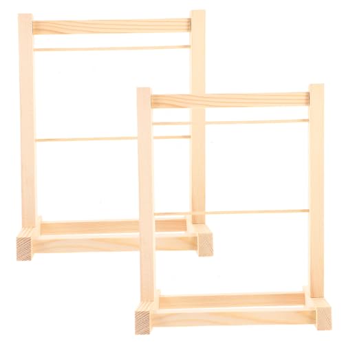 Supvox Mini Holz Kleiderbügel Für Puppenhaus Doppelstangen Kleiderständer Zubehör Für Mini Hausaccessoires Und Puppenbekleidung Puppenzubehör von Supvox