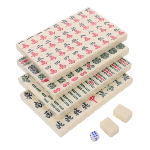 Supvox Mini Mahjong Set Melamin Gravierte Steine Kompaktes Tragbares Chinesisches Spiel Für Camping Reisen Party Familie Wohnzimmer Kleine Räume von Supvox
