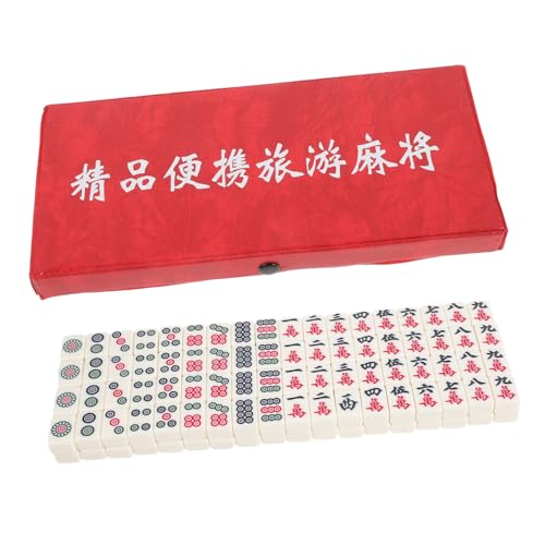 Supvox Mini Mahjong Set Tragbares Kompaktes Mahjong Spiel für Reisen Partyspiel für Freunde und Familie Leicht und Handlich Supvox Mini Mahjong Set Tragbares Kompaktes Mahjong Spiel für Reisen Partyspiel für Freunde und Familie Leicht und Handlich von Supvox