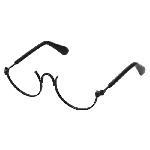 Supvox Mini Metallbrillenrahmen für Puppen Halbrunde Schwarze Drahtfassung Langlebige Eisengläser Realistisches Design Vielseitiges Puppenzubehör zum Basteln und Verkleiden Supvox Mini Metallbrillenrahmen für Puppen Halbrunde Schwarze Drahtfassung Langlebige Eisengläser Realistisches Design Vielseitiges Puppenzubehör zum Basteln und Verkleiden von Supvox